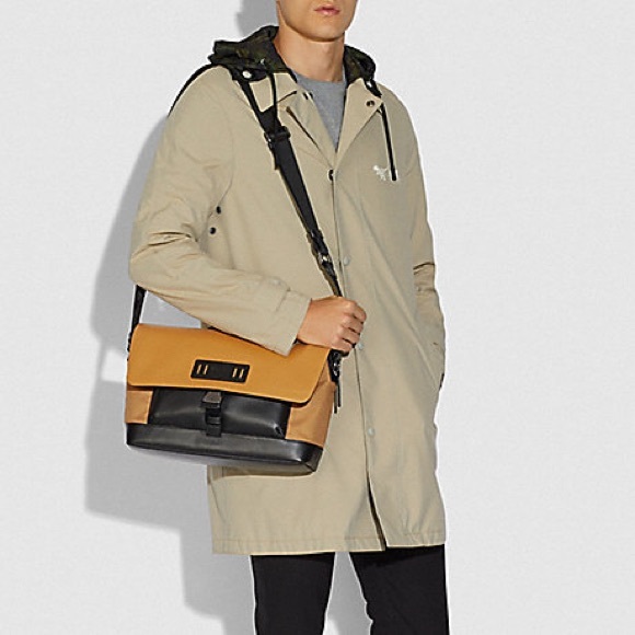 Unisex Coach Terrain Bike Bag in Black and Amber - Picture 5 of 6